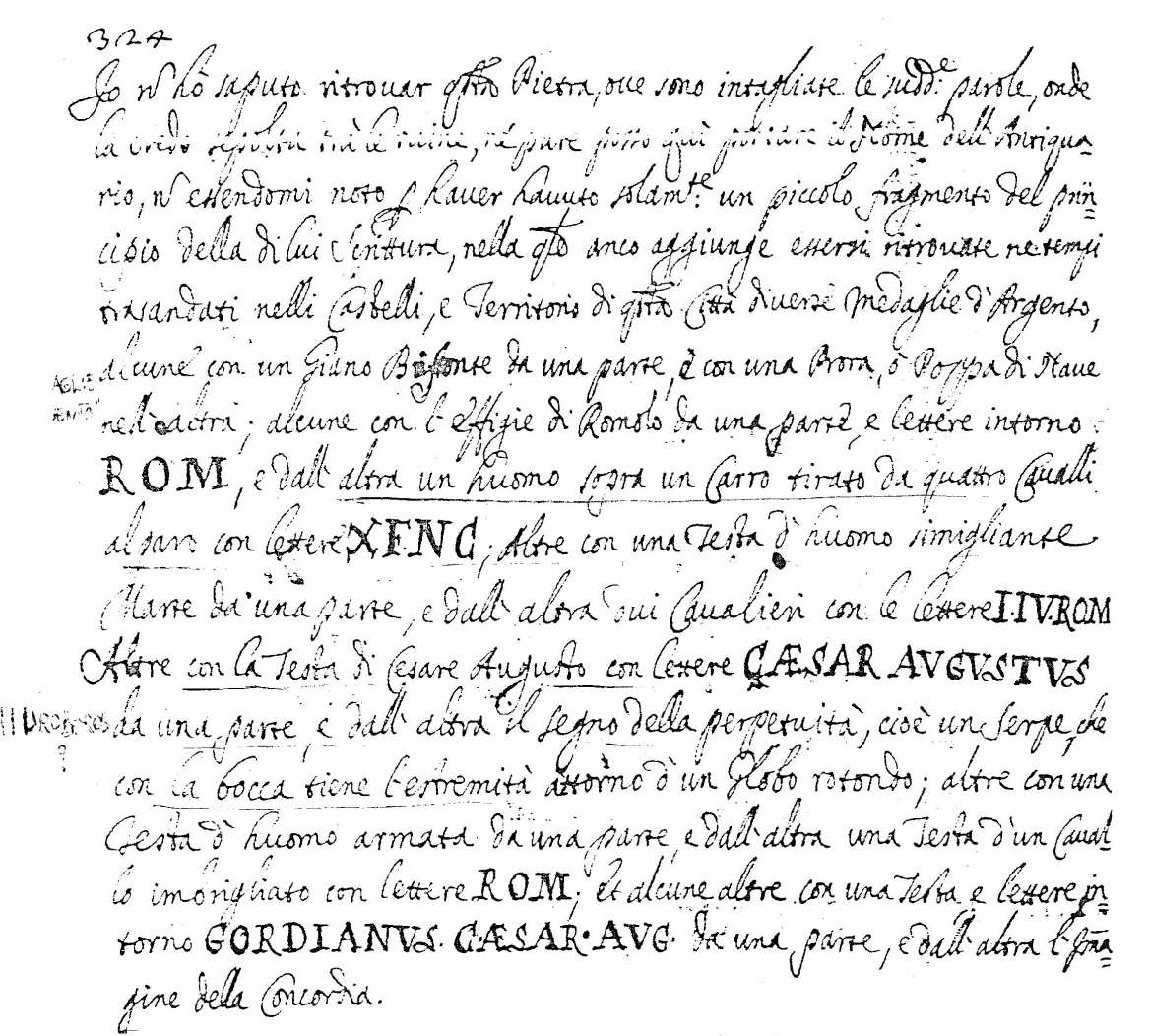 Manoscritto del '700